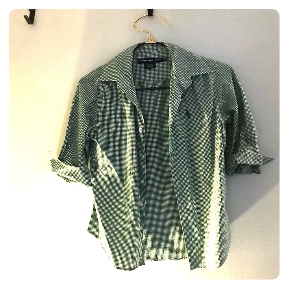 Ralph Lauren Sport Green Plaid Shirt!